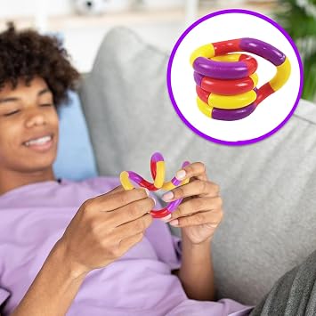 12 Pcs Fidget Toys Adults Tangle Fidget Toy Stress Relief Toys Kids For Home Office Sensory Play Fine Motor Skills Development Calming Tool Focus Concentration