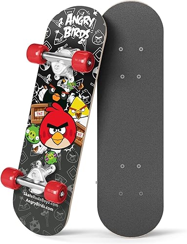 Miniatura 6 de Kids Beginner Micro Mini Skateboard from Angry Birds - Learn Skateboarding in Style - Mini Wooden Cruiser Board with Cool Graphics for Boys & Girls