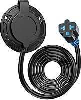 Vista 11 de Enchufe de Cargador de Entrada de Energía para RV, Enchufe de Puerto de CA de 15A 125V Toma de Entrada de Energía Impermeable Caja de Receptáculo