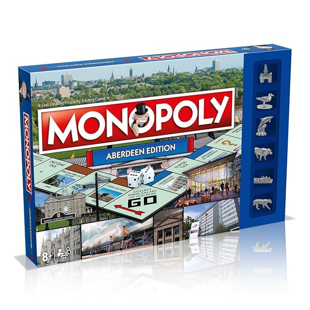 Winning Moves Juego de Mesa Aberdeen Monopoly, avanza a Castlegate