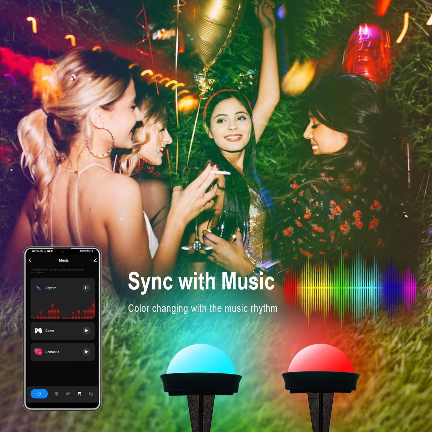 Outdoor Smart Ground Lights – 65FT 45Pack Pathway Light Remote & App Control, Color Changing Walkway Lighting Compatible with Alexa Halloween Christmas Outdoor Decor for Patio, Garden, Yard Outdoor Smart Ground Lights – 65FT 45Pack Pathway Light Remote & App Control, Color Changing Walkway Lighting Compatible with Alexa Halloween Christmas Outdoor Decor for Patio, Garden, Yard