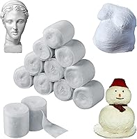 Vista 6 de Paquete individual de 12 rollos de relleno fundido, de algodón suave, con vendaje de gasa de yeso para Halloween, vendaje de vendaje artístico