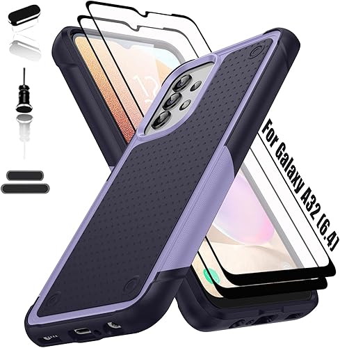 ymxdmd Funda resistente para Samsung Galaxy A32(4G) de 6.4 pulgadas, 4 esquinas con bolsas de aire protección contra caídas de 12 pies, agarre