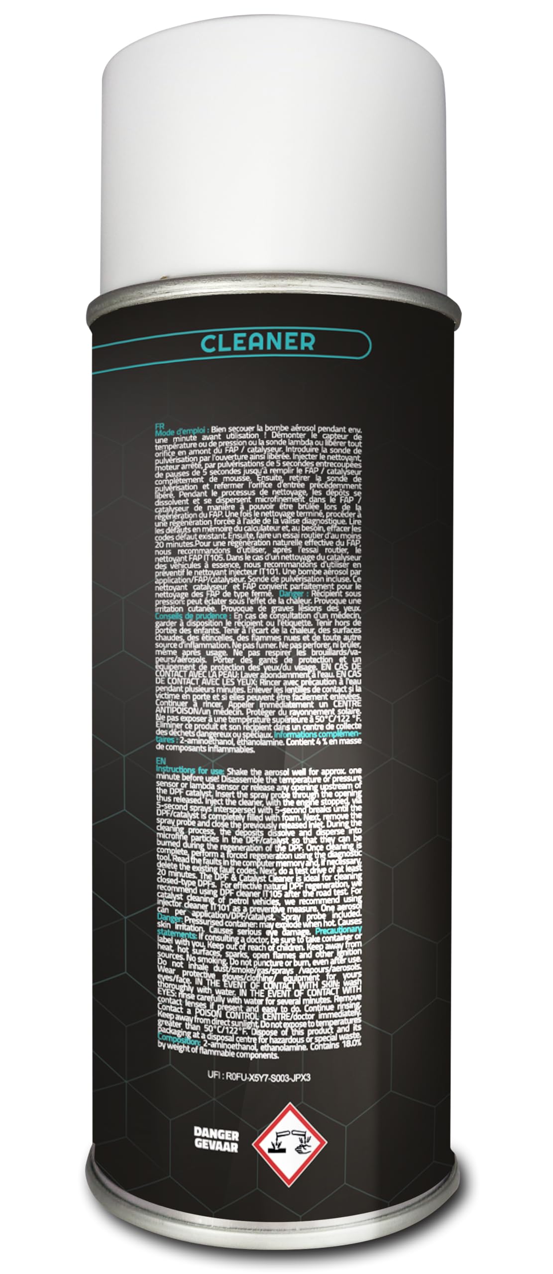 FAP Nettoyant 400ml - IRONTEK | IT223 | Mousse Professionnelle | Sans Démontage | DPF Reiniger