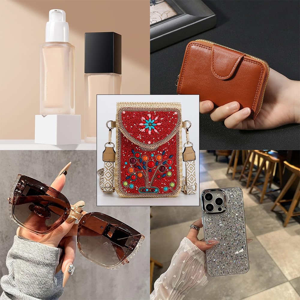 Bolsa de paja de 15 x 4 x 19 cm, exquisita y elegante, gruesa y estable, bolso de hombro tejido natural elegante para viajes, playa, vacaciones, citas, fiestas, tiempo libre, desplazamientos o como