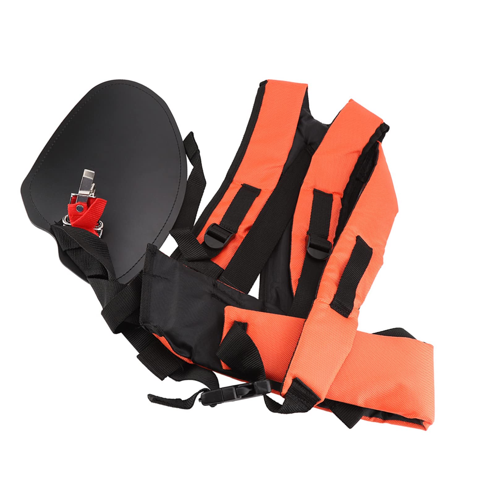 Harnais Double Bretelles Pour Débroussailleuse/tondeuse - Réglable, Coussiné - Orange Nylon - 4