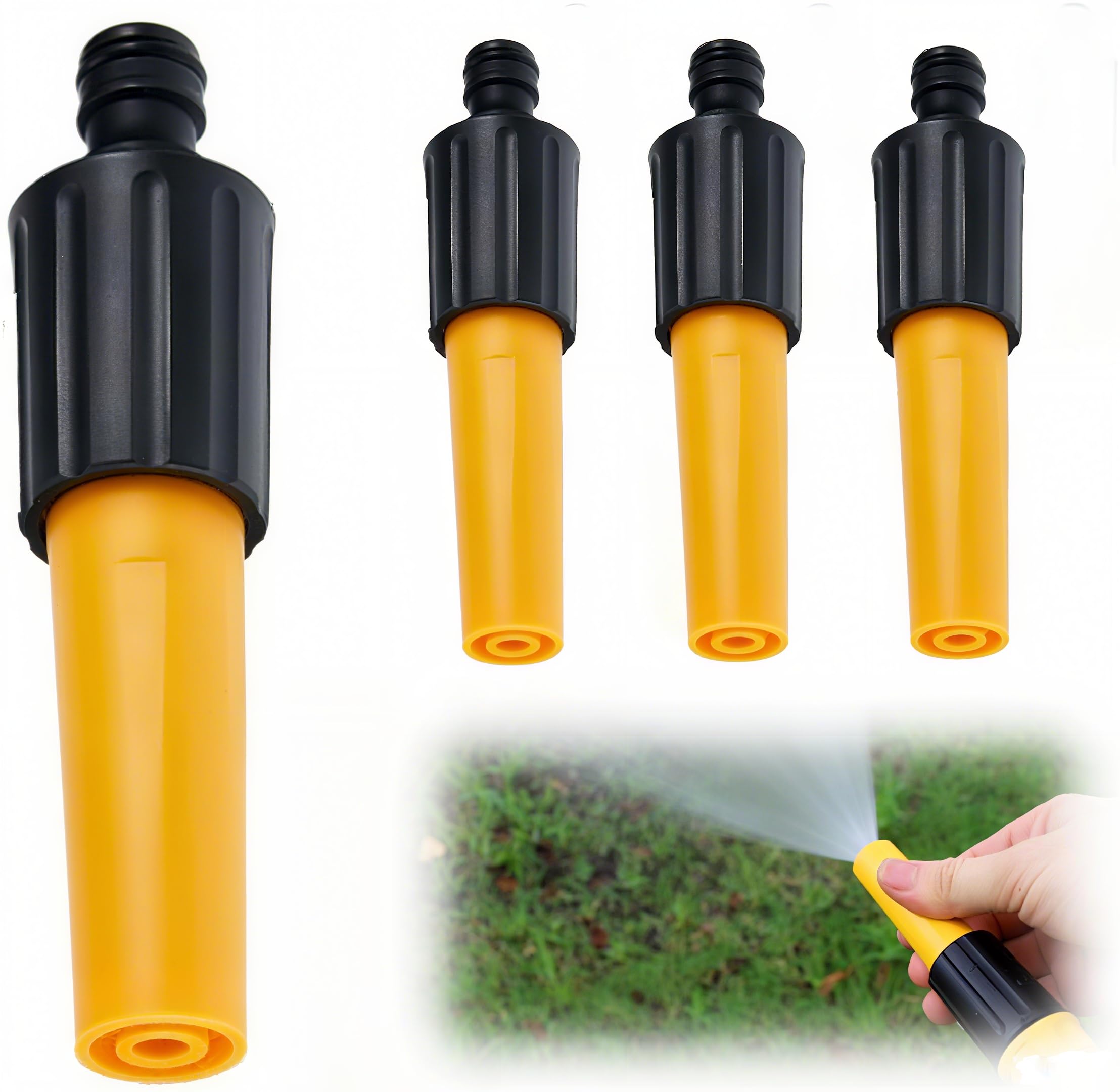 4 Pcs Hose Nozzles - Hosepipe Sprayer, Garden Spray Gun, Hose Pipe Spray Gun for Watering Plants Car Gardening, Patio, Cleaning Compatible Hose Pipe Nozzles