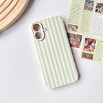 Lovmooful Compatible pour iPhone 16 Cas Mignon Couleur rayé avec esthétique Design pour les filles femmes Soft TPU Shockproof plus de protection fille pour iPhone 16 Vert cas