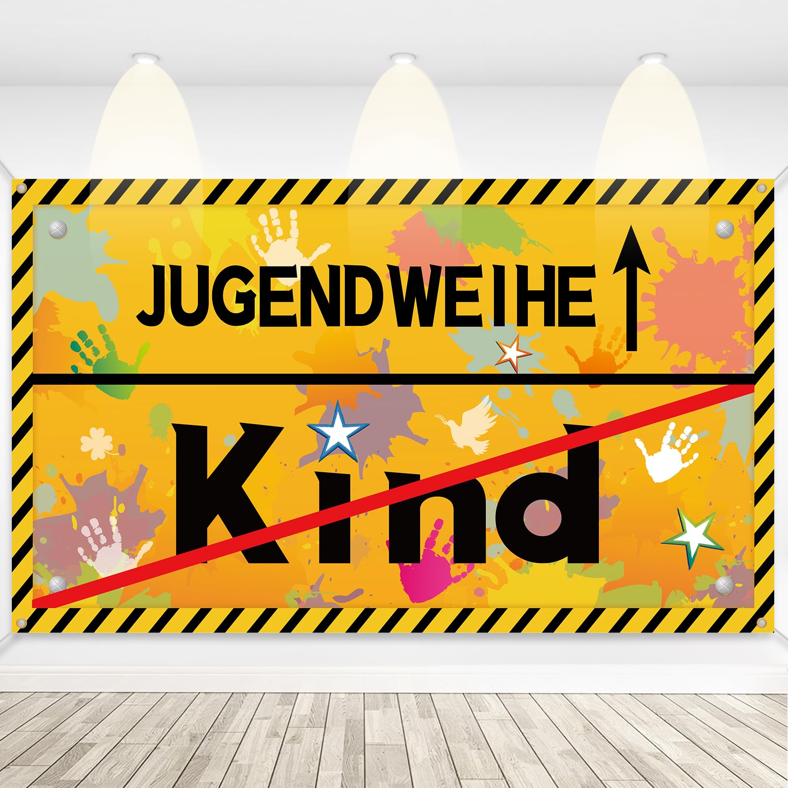 Jugendweihe Deko, 250 cm x 45 cm Alles Gute zur Jugendweihe Banner decorativo per bambini, striscione per adulti, decorazione da appendere per ragazze (a