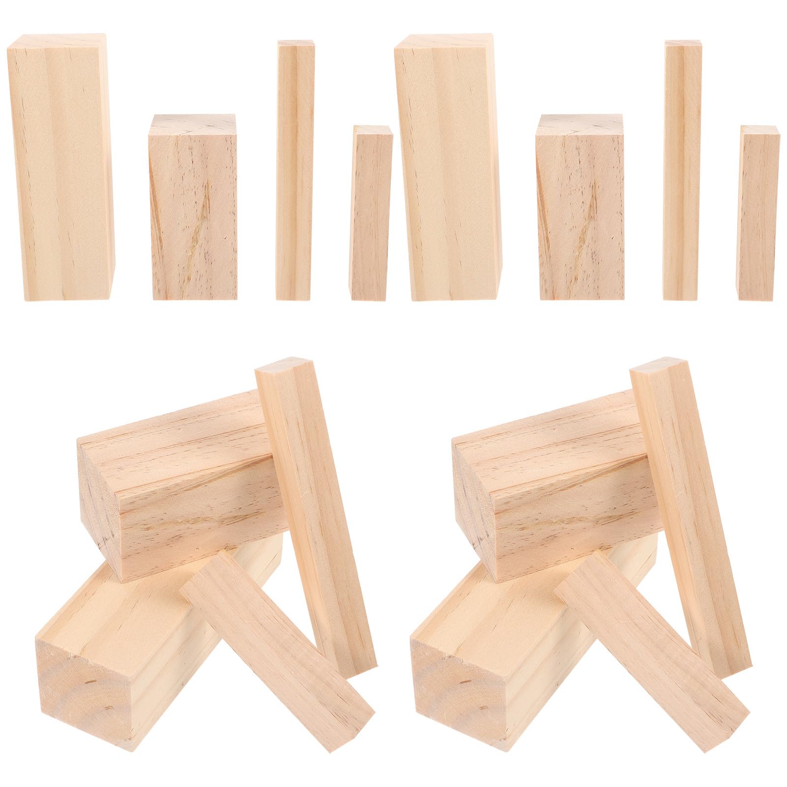 16 Stück Teiliges Unbehandelte Holzleisten Rechteckige Holzblöcke zum Schnitzen und Basteln für Anfänger DIY Holzdrechseln Whittling Holzschnitzerei Holzstücke Holzhandwerk