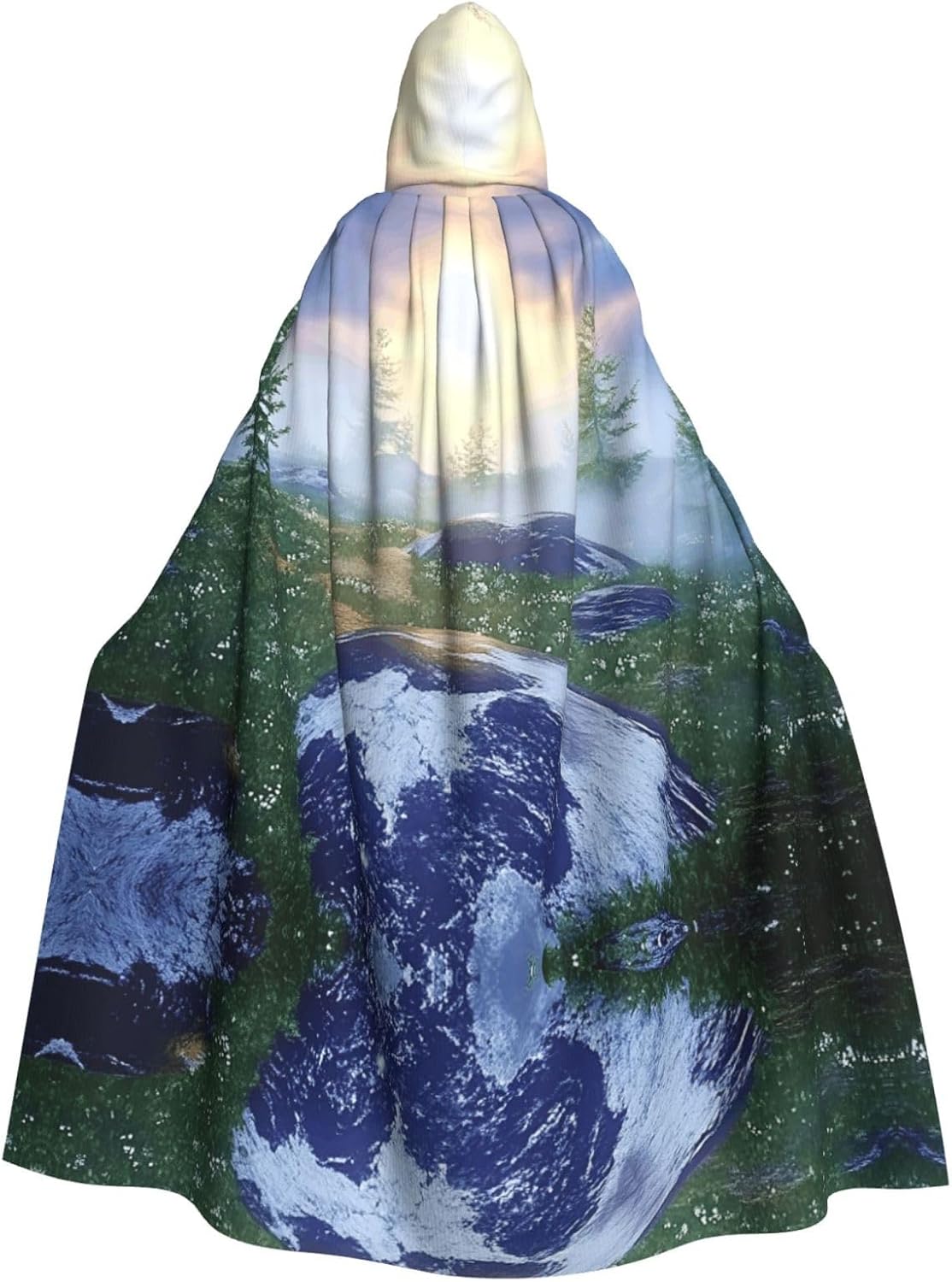 boreal forest Unique Darkness Poncho Shawl - Customizable Wearable Blanket for Women, Perfect Halloween Costume Accessory, Knight, Akatsuki, and More