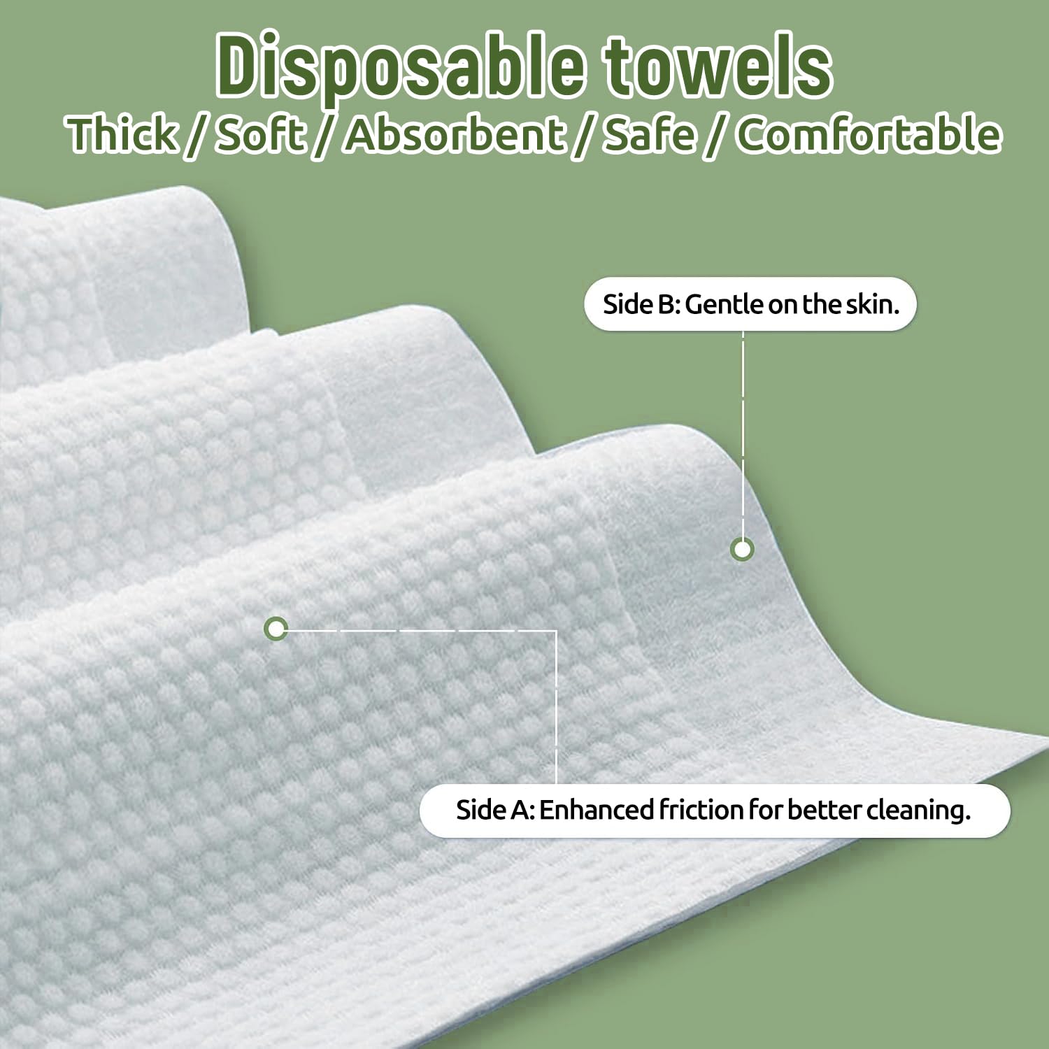 100pcs Serviettes Jetables 30 x 70cm, 60 g/㎡ Serviette de Toilette Jetable, Serviette Épaissie Jetable en Tissu Non Tissé pour Salon de Beauté, Pédicure, Cuisine, Sauna, Massage, Bureau