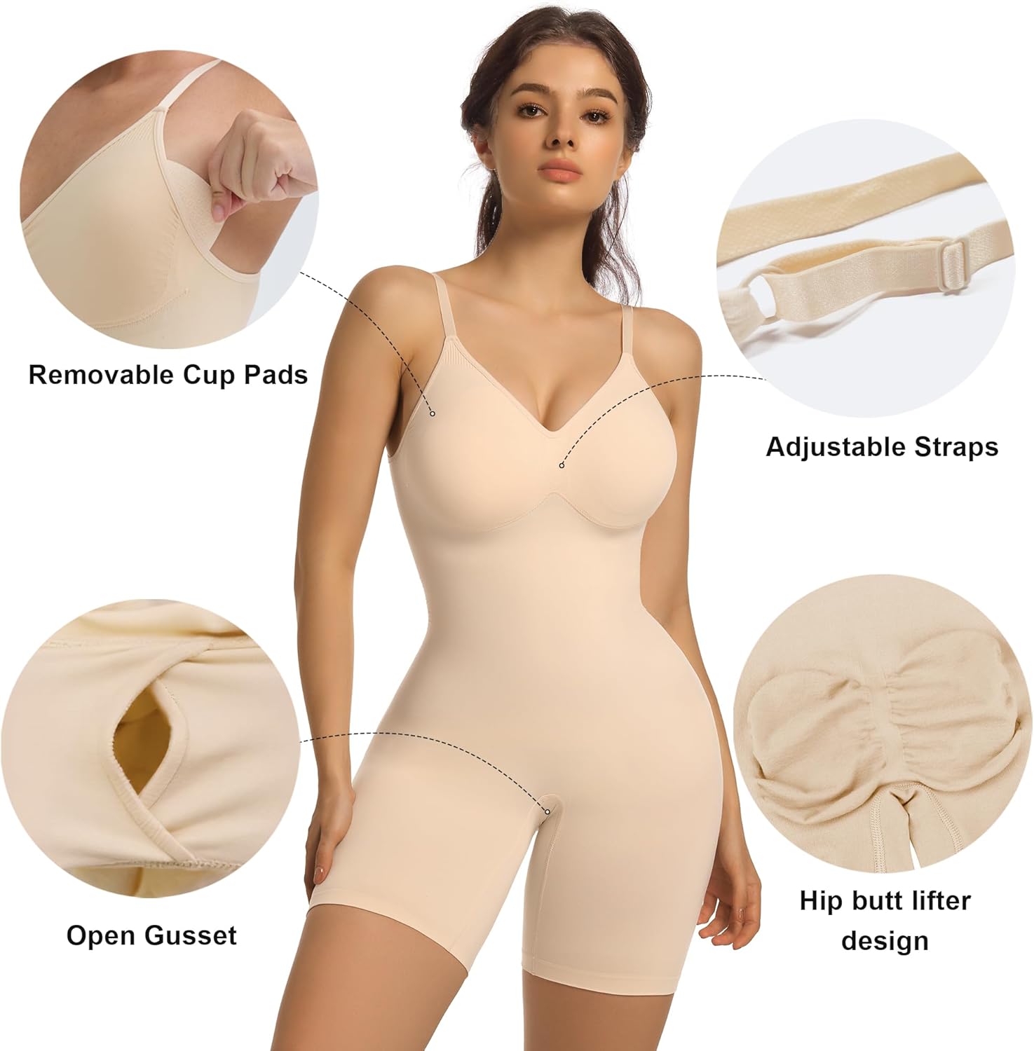 SHAPERX Women's Bra Free Bodysuits Tummy Control Namibia | Ubuy