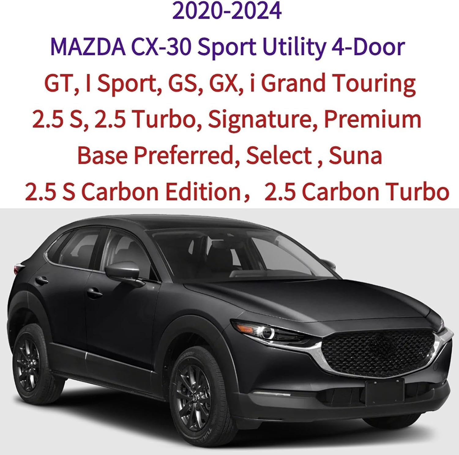 Rear Back Windshield Wiper Arm Blade Set for MAZDA CX-30 2020-2024 GT,I Sport,GS,GX,i Grand Touring,2.5 S,2.5 Turbo,Signature,Base,Preferred,Premium,Select,Suna Trims for 2020 2021 2022 2023 2024