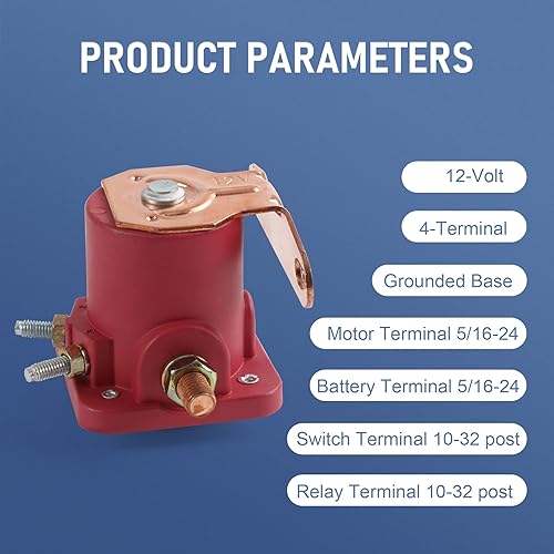Miniatura 2 de JDMSPEED Nuevo relé solenoide rojo de 12 V de repuesto resistente para Ford Starter Car Truck reemplaza SW3, SNL135, B-6A-11450A, D2AF11450AA,