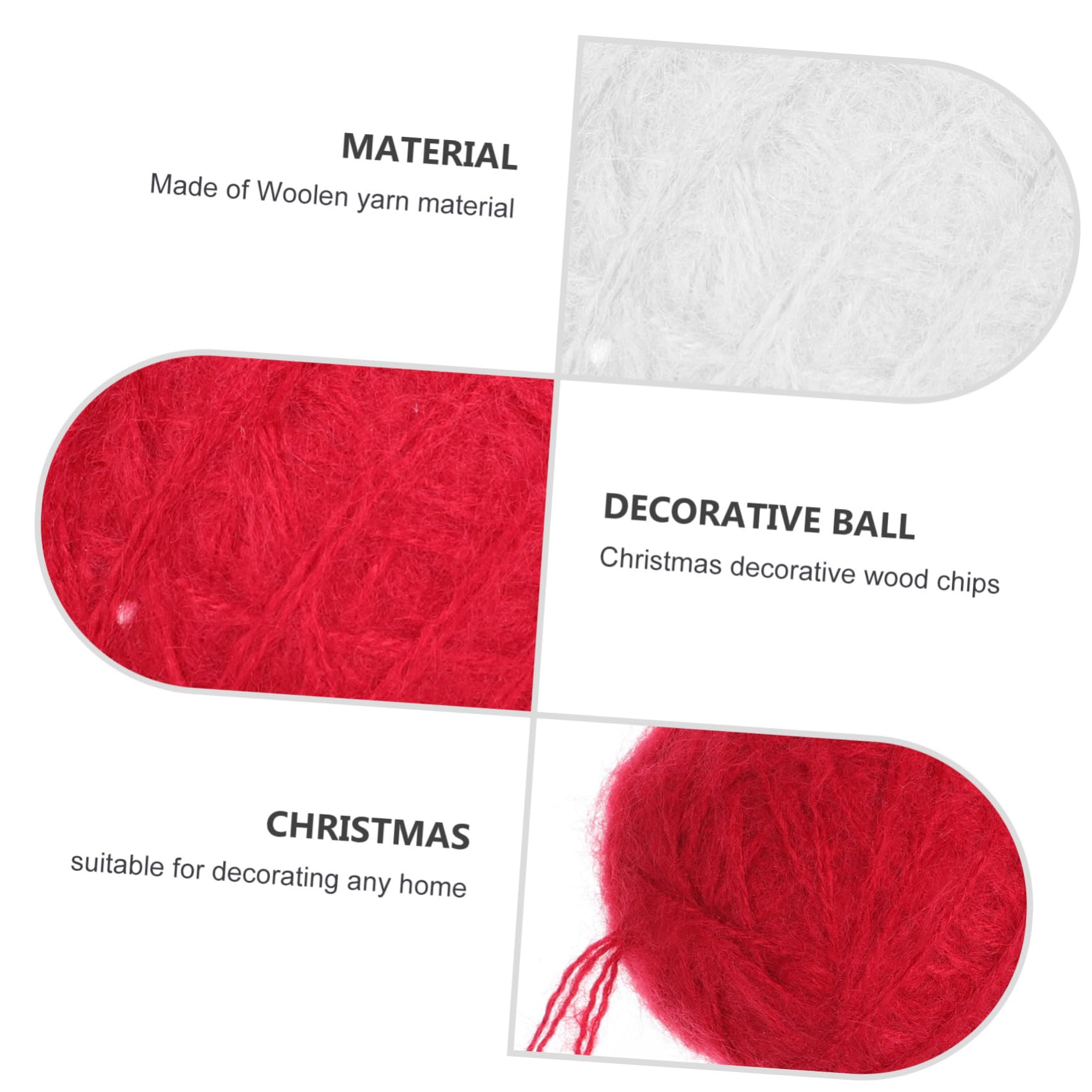 Alipis 3 Sätze Wollknäuel Weihnachtsbasteln Weihnachts Basteln DIY Weihnachtskugeln Festonlicht Weihnachtsschrankdekoration Hängende Bälle Weihnachtsbaumschmuck Garn Rot 10 Stück * 3
