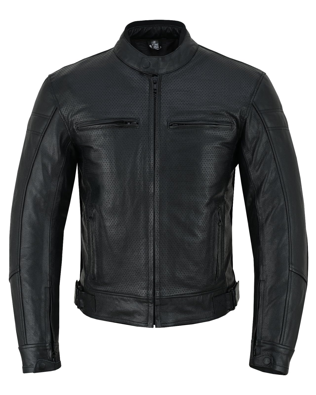 BI ESSE Giacca Moto Uomo in Vera Pelle – Giacca da Moto Leggera, Traspirante ed Estiva – Stile Biker, Ideale per Viaggi e Uso Quotidiano su Strada