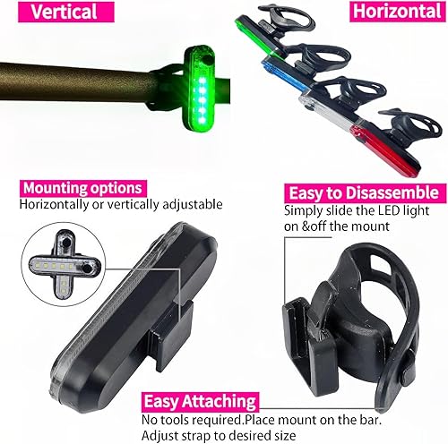 Miniatura 4 de Paquete de 4 luces LED para barco, kit de luces de navegación LED para kayak de barco, luces de popa, funciona con pilas, luces LED recargables, luz