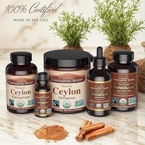 Miniatura 7 de Ceylon Cinnamon Shop Canela de Ceilán orgánica (100% certificada) en polvo, 8 onzas