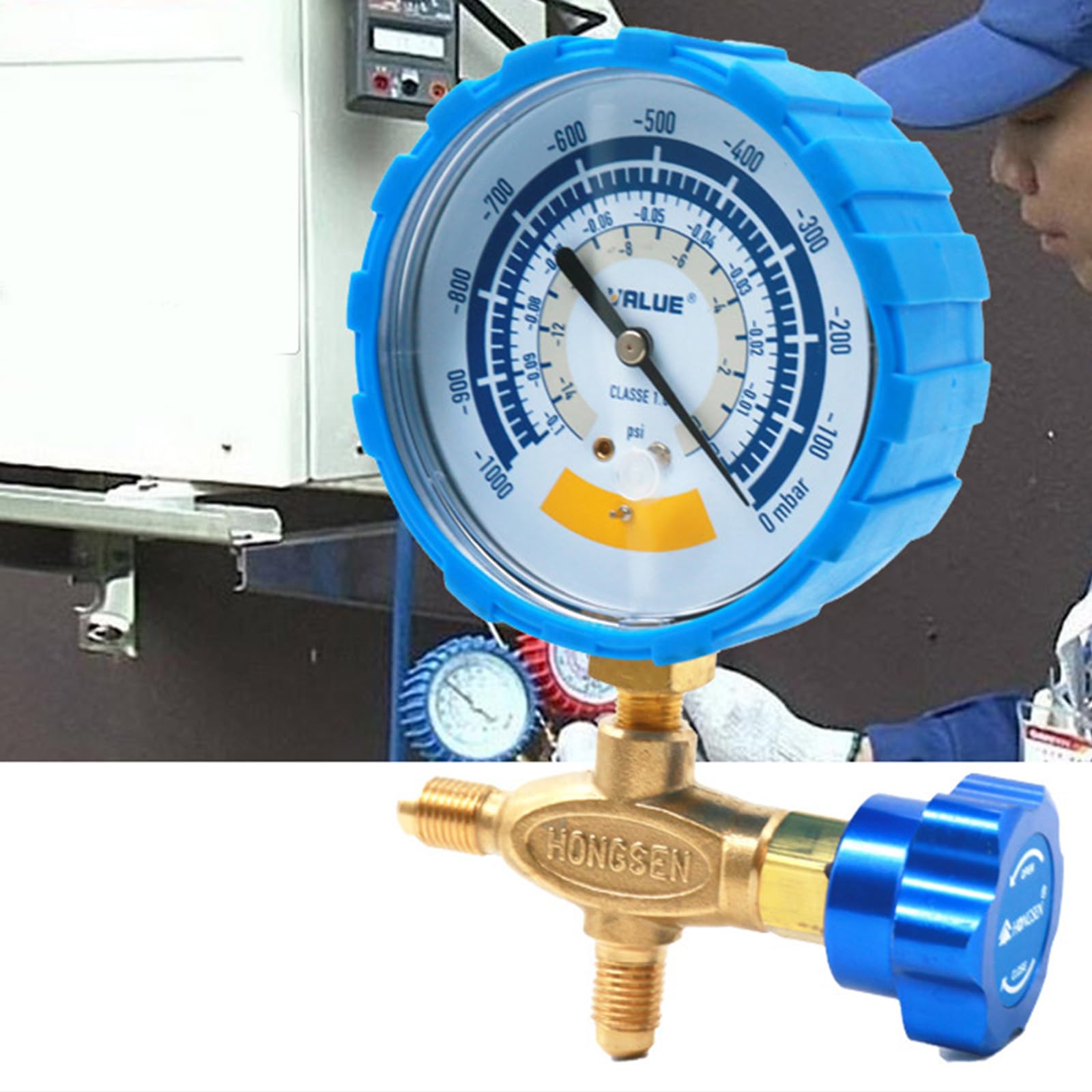 Vacuometro 0-14psi impermeabile per vuoto, Large vacuum gauge p | Strumento misuratore d ' accurato per pompe a vuoto, acciaio inossidabile, impermeabile, connettore da 1 / 8