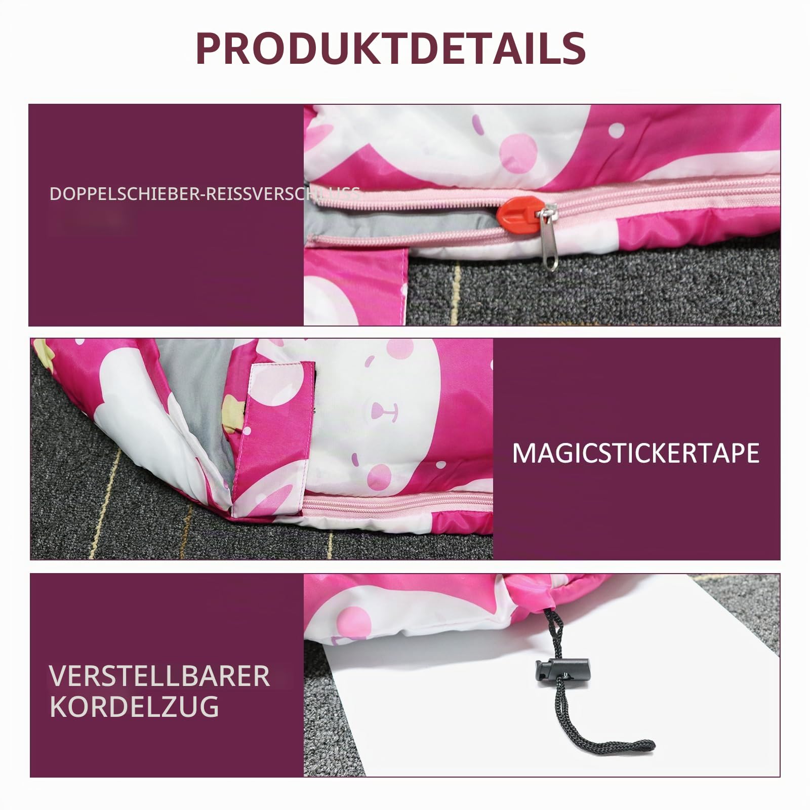 tuphen Kinder-Schlafsäcke – Camping-Schlafsäcke mit Tragetasche – kompakter Schlafsack zum Wandern, Rucksackreisen, 3 Jahreszeiten, warmes und kühles Wetter, leicht, wasserdicht, Outdoor-Reisen