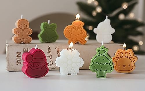 Miniatura 9 de Juego de velas perfumadas de Navidad paquete de 4 velas decorativas hechas a mano de cera de soja aroma de 388oz velas decorativas de árbol de