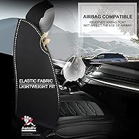 Vista 5 de AOMSAZTO - Fundas impermeables de cuero para asientos de auto, ajuste personalizado para 2009-2025 Dodge Ram 1500 2500 3500, cabina tripulación