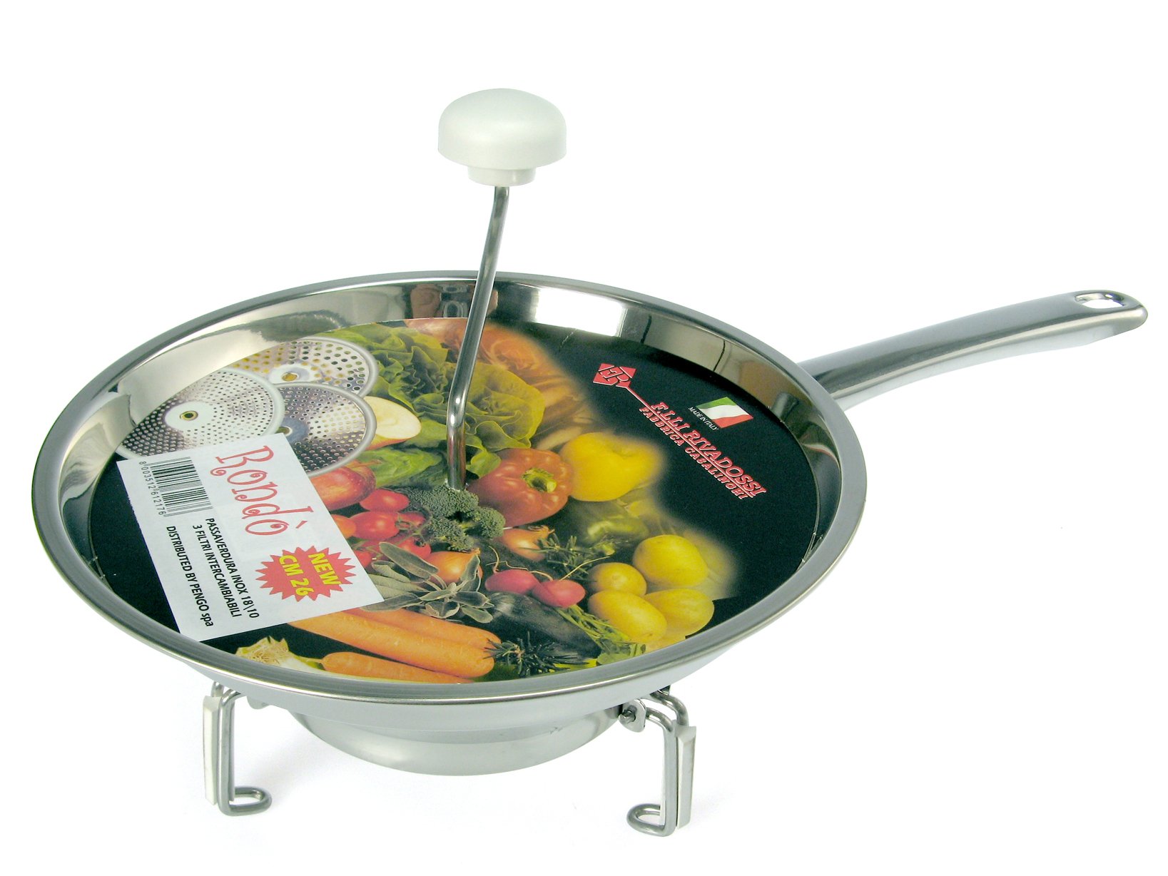 Moulin à légumes 26 cm en acier inoxydable pour préparations culinaires