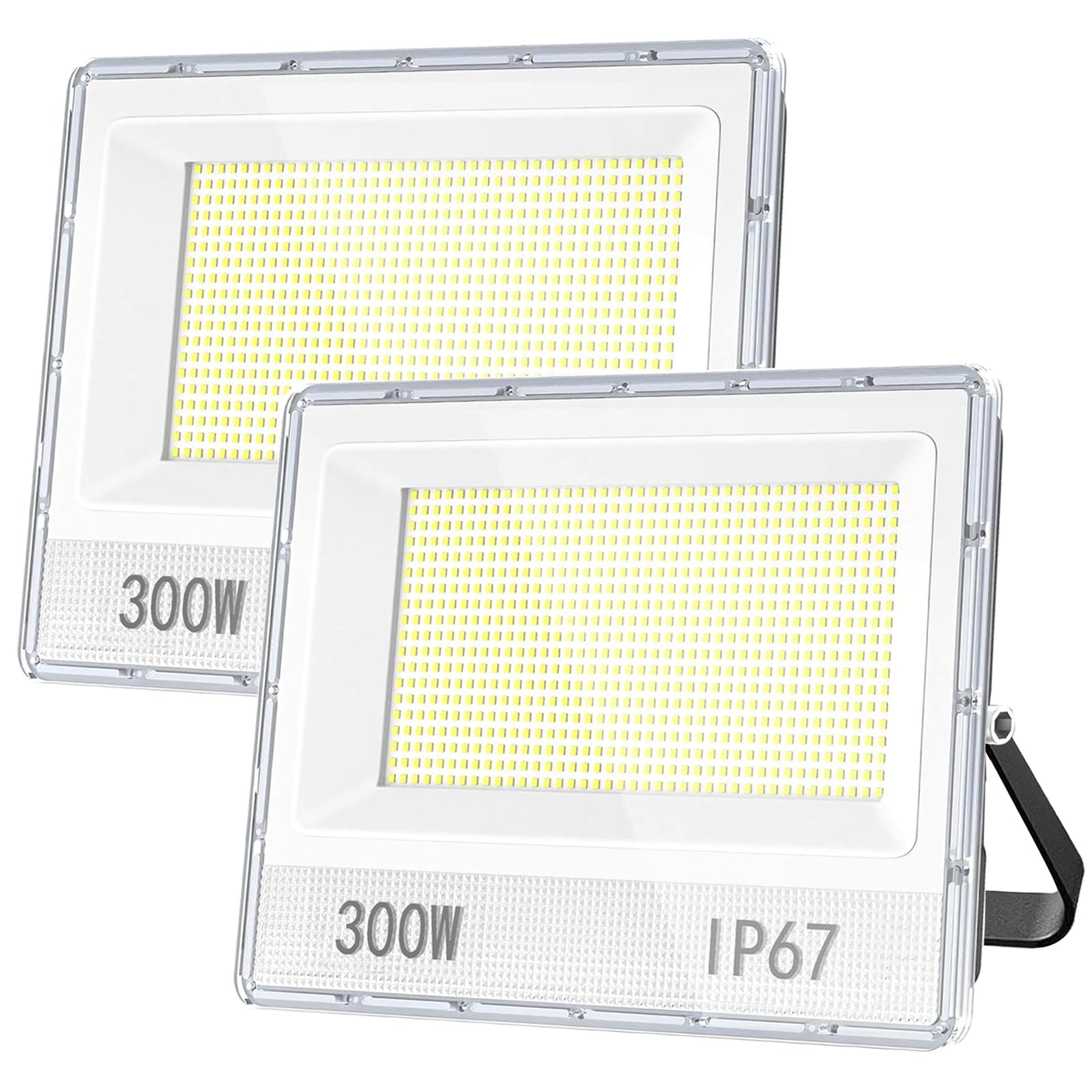 300 W LED-Projektor für den Außenbereich, 2 Stück, LED-Außenstrahler, wasserdicht, IP67, 30.000 lm, 7000 K, Halogen-LED, für den Außenbereich, für Terrasse, Garten, Hof