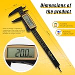Digital Caliper, Caliper Measuring Tool with Large Screen, Electronic Vernier Caliper Inch/Metric Conversion, 0-6 Inch/150mm, Carbon Fiber, Auto-Off, Precision Measuring Tool