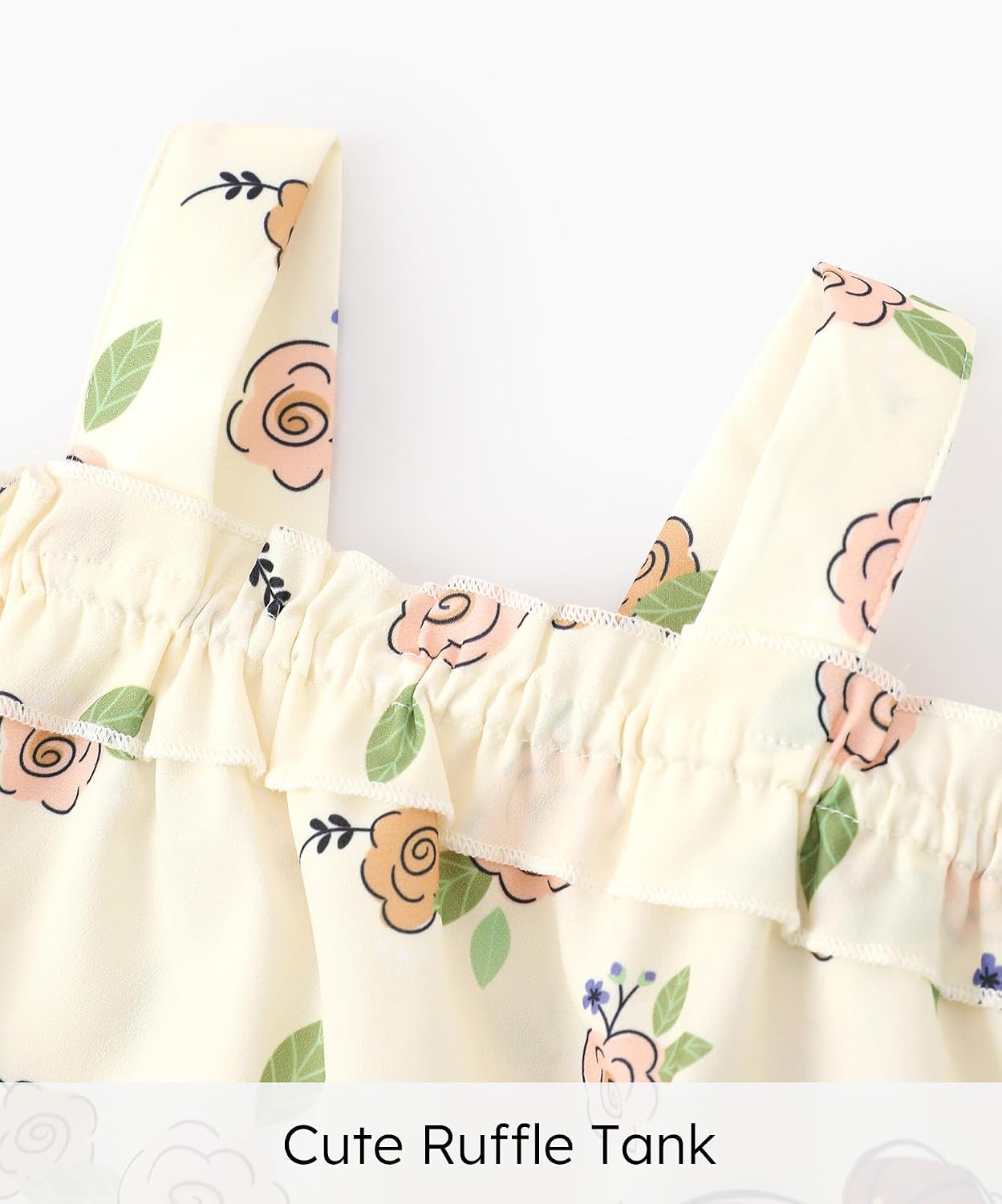 Disney Princess Baby Girl Clothes: Floral Sleeveless Ruffle Tunic Top & Bloomer Diaper Cover Set Newborn Summer Outfits