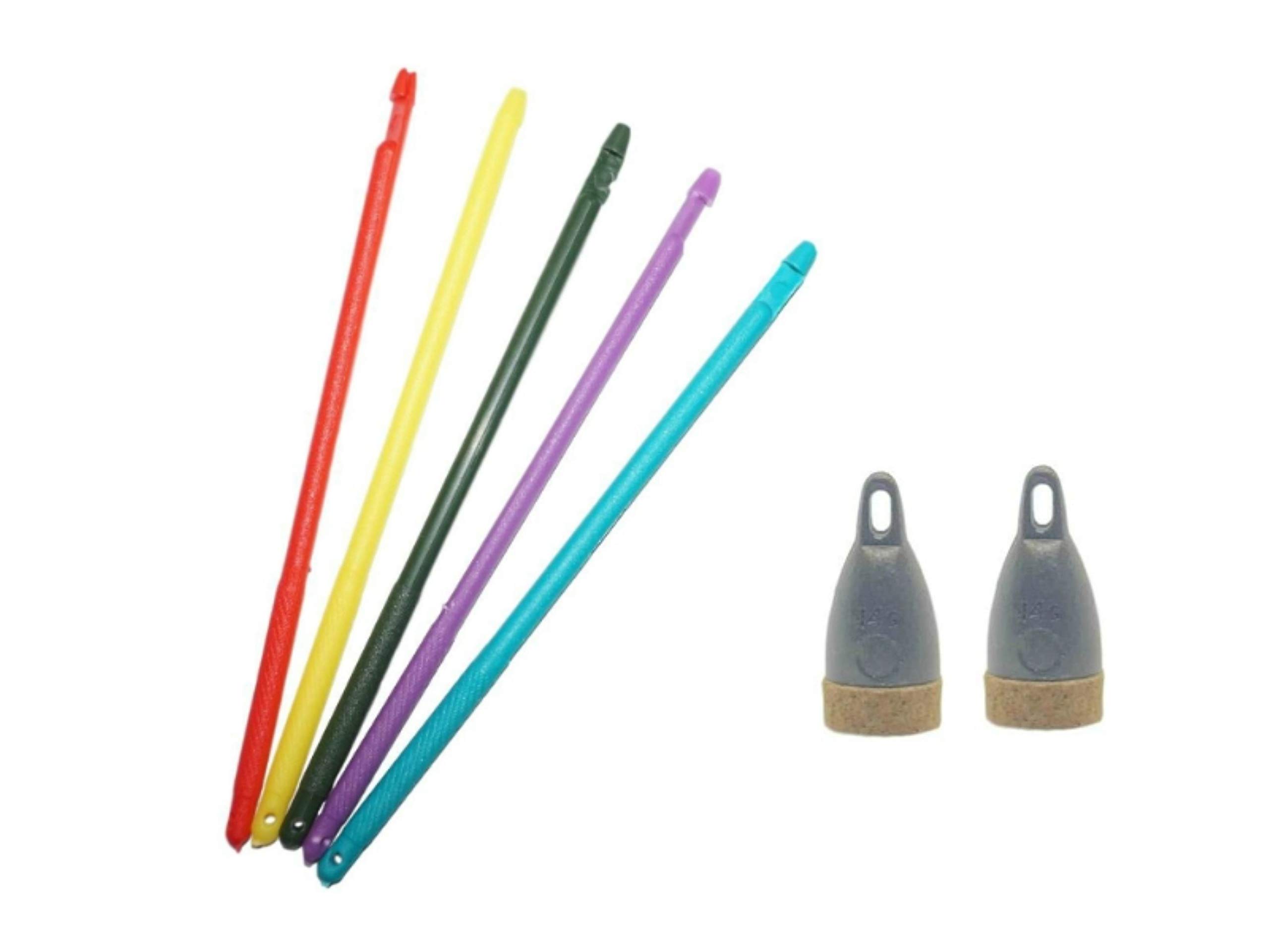 UKAS Essentials 5 x Plastic Disgorger and 2 x 14gr Cork Plummet Combo Pack