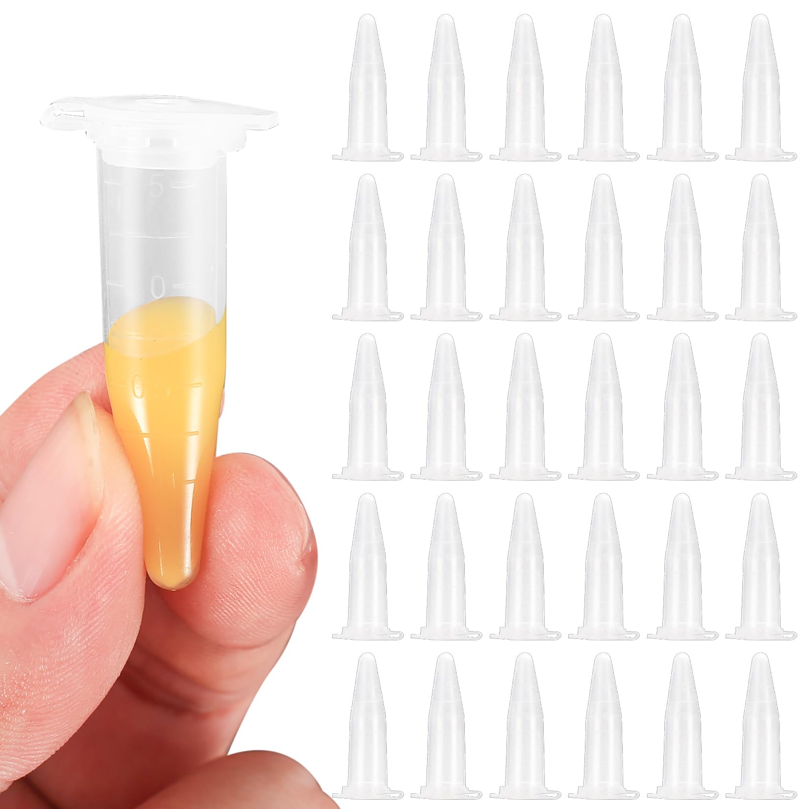1,5 ML Tubes à Centrifuger, 400 Pièces Micro Tubes à Essai en Plastique, Conique Tubes de Laboratoire Conteneurs D'échantillons avec Snap Cap pour Laboratoires, Expériences Biologiques