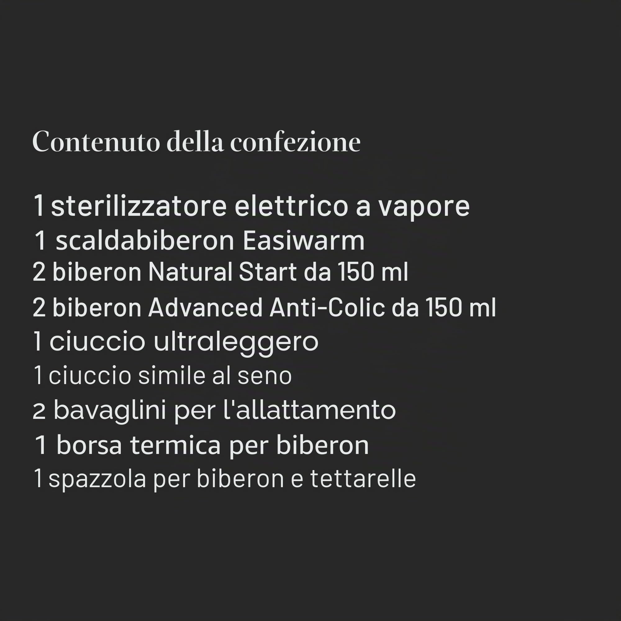 Tommee Tippee Closer to Nature - Set di alimentazione completo, sterilizzatore elettrico a vapore con borsa isolata, biberon per neonati e scaldabiberon Easy Warm, nero