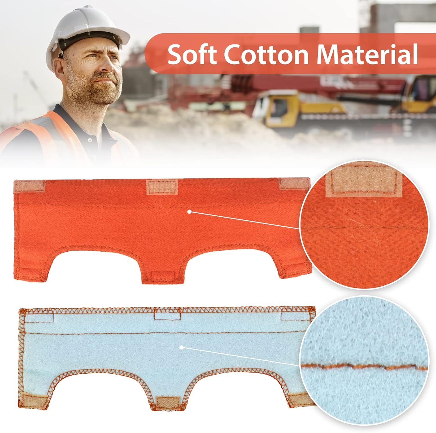 SUTETLW 10Pcs Hard Hat Sweatband Washable Cotton Hard Hat Liner Reusable Hard Hat Accessories Air Cushion Sweatband Helmet Comforter Pad