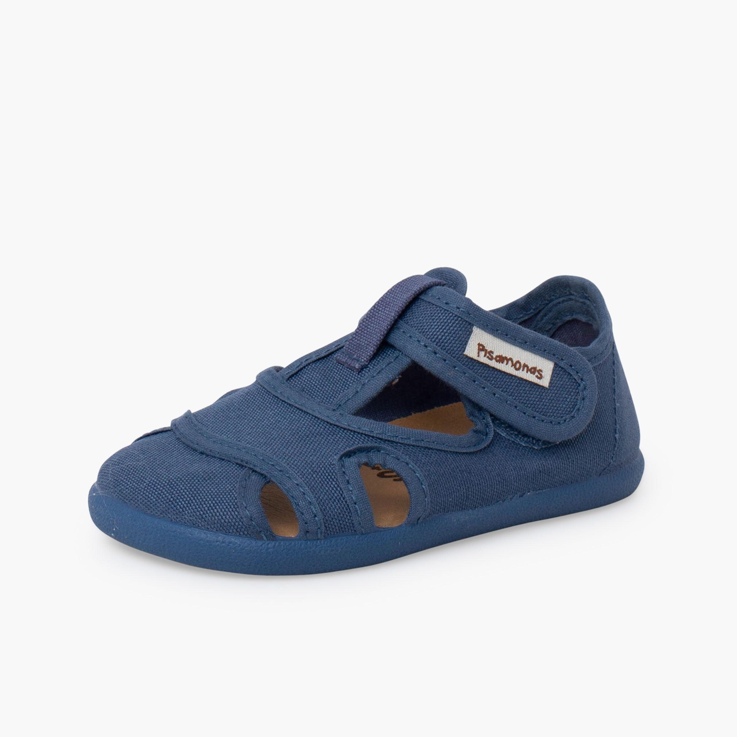 Pisamonas Sandalias Barefoot Niños Lona Cierre Ancho