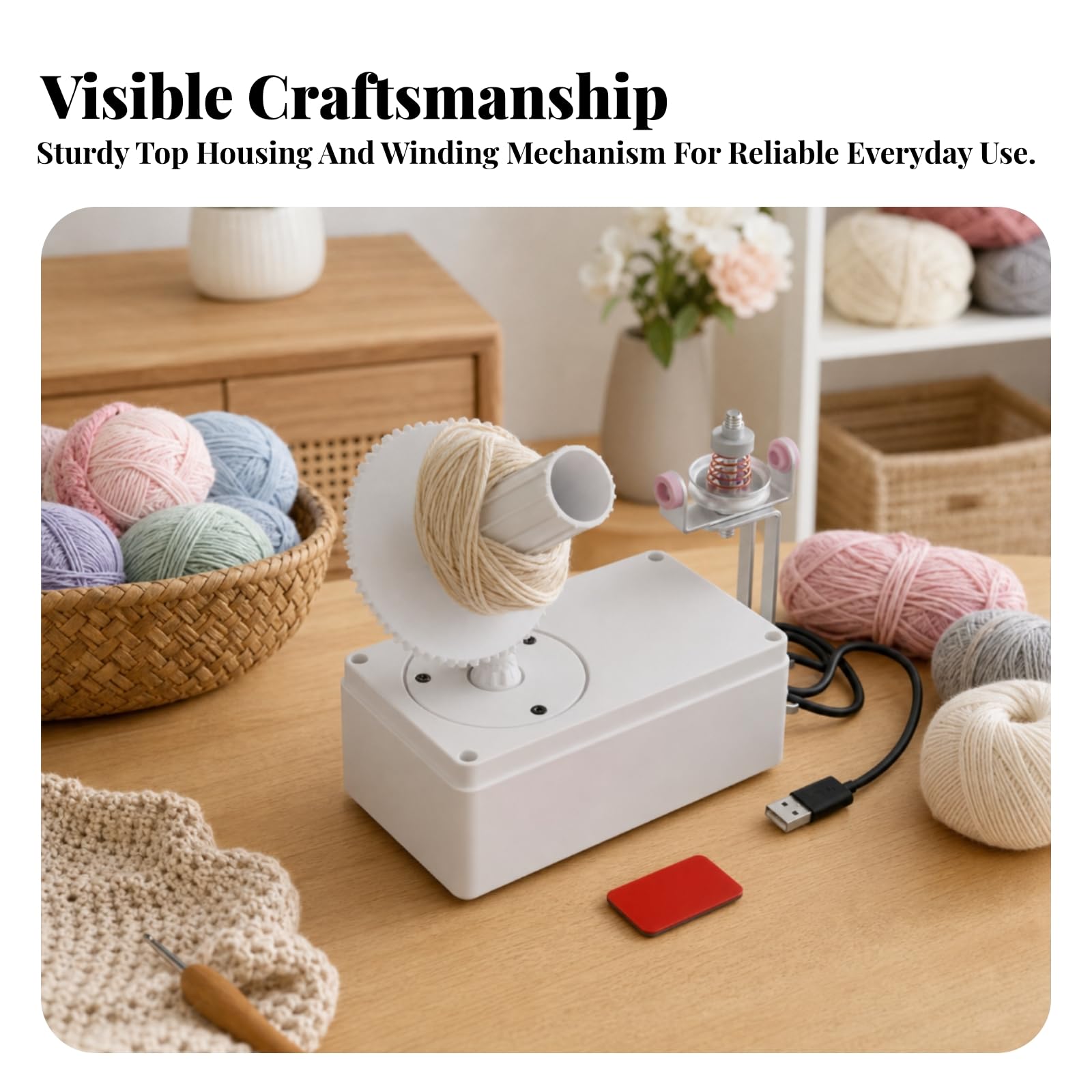 Bobinadora Hilo con Guía nsión, Estilo Minimalista