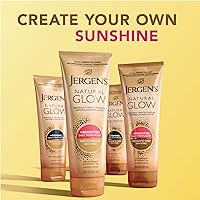 Vista 10 de Jergens Natural Glow +Loción corporal autobronceadora reafirmante, tono de piel claro a medio, hidratante bronceador sin sol con colágeno