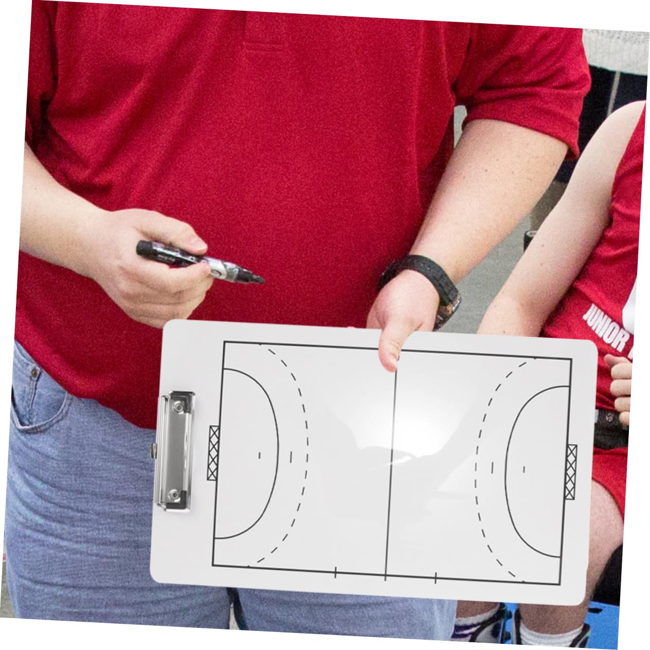 Tablero Táctico de Balonmano de Pvc Blanco, 2 Piezas