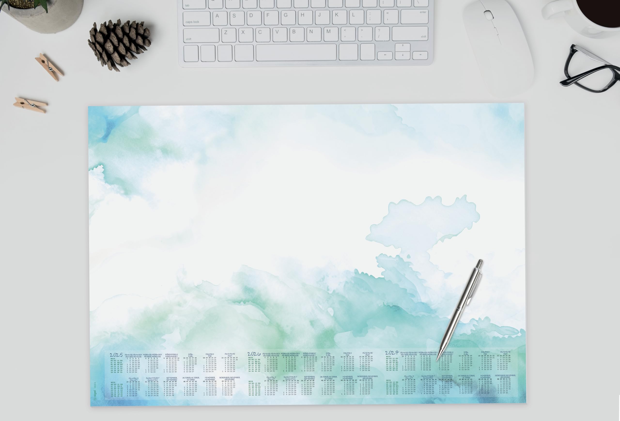 Sottomano Di Carta SIGEL JS103 Motivo Foglie - Blocco A3 Con 30 Fogli, Certificato FSC - Foto 9