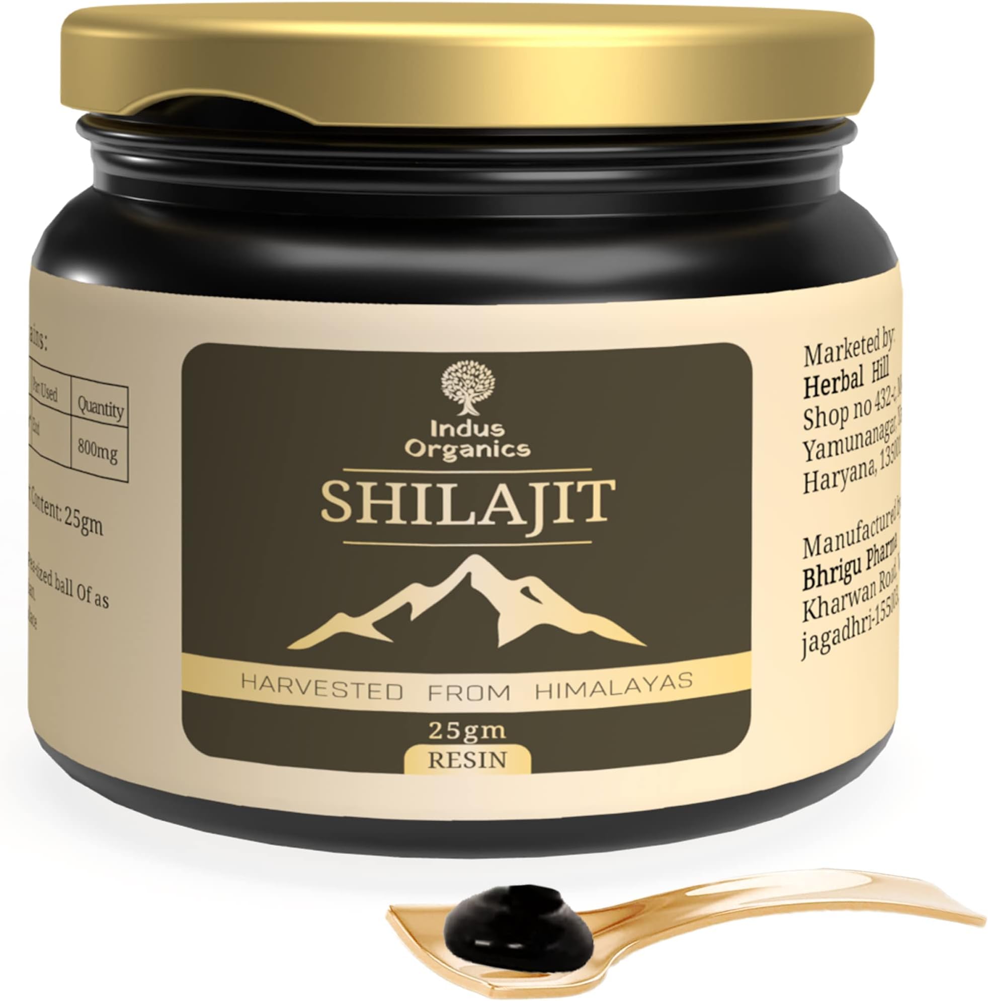 Himalayan Pure Shilajit Resin 25gm for Strength, Stamina, Focus,Vitality & Performance | Pack of 1