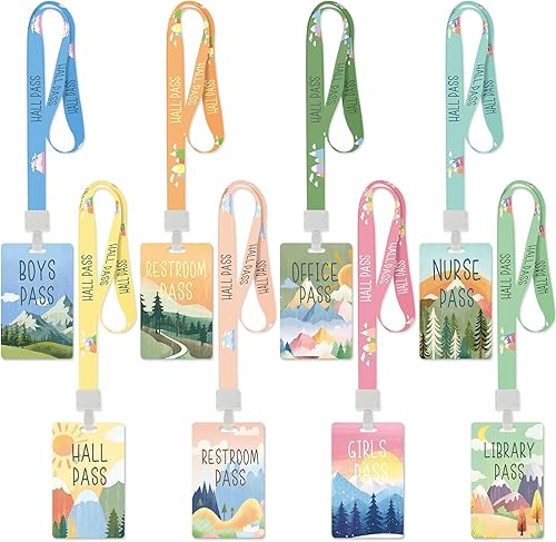 Vista 15 de 8 juegos de cordones de PVC para pases de pasillo con eucalipto, irrompibles, pases escolares, suministros para maestros para aula, escuela