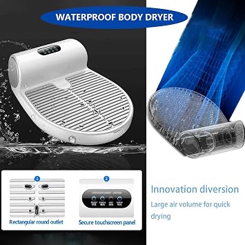 1350W Full Body Dryer After Shower, Body Hair Dryer W/Towel, Standing Body Care Dryer, Air Shower Drying Machine, for Blow Foot, Private Area, Armpits (with Weight Scale)