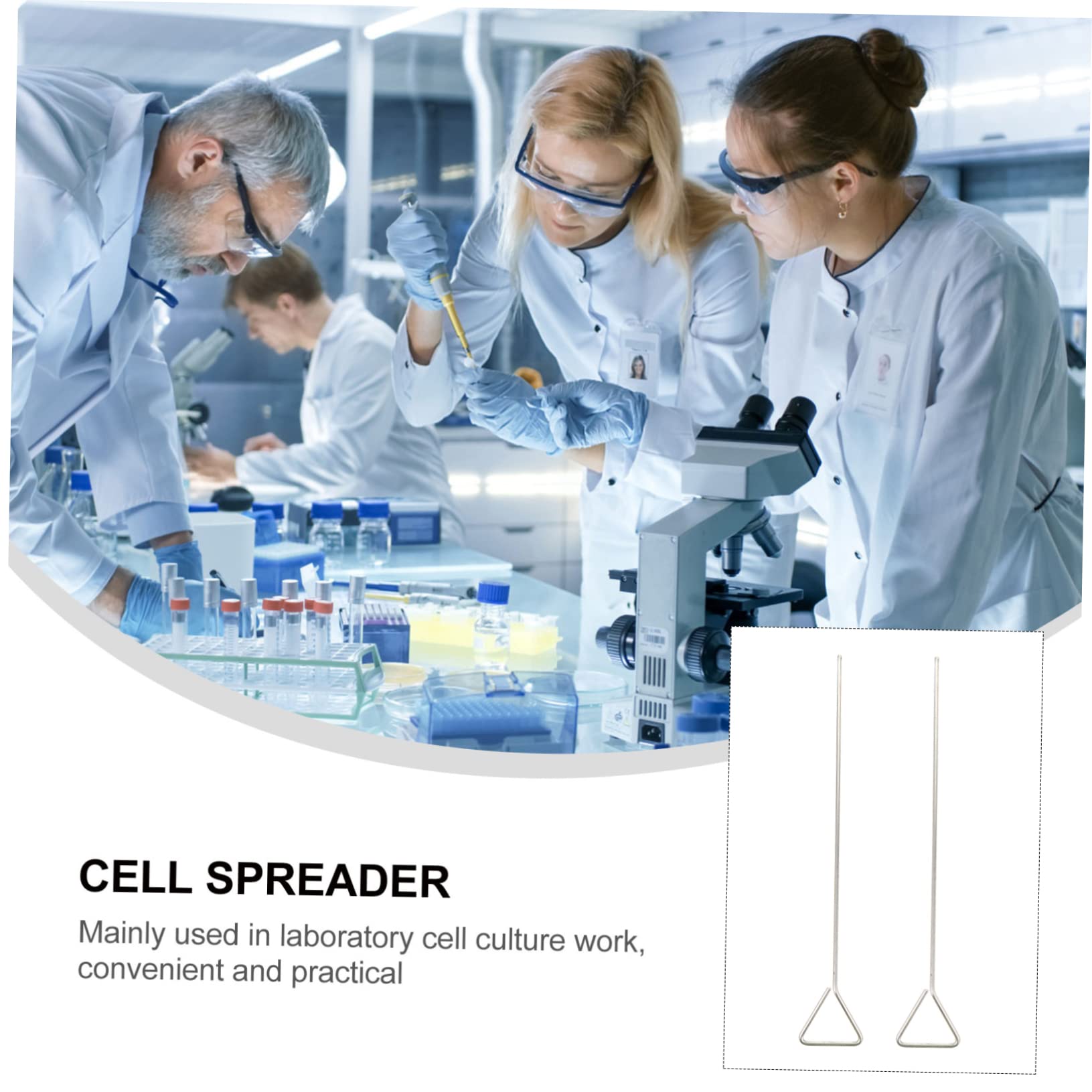 CIYODO Stainless Steel Cell Spreading 2pcs for Laboratory 165mm x 40mm Easy to Use