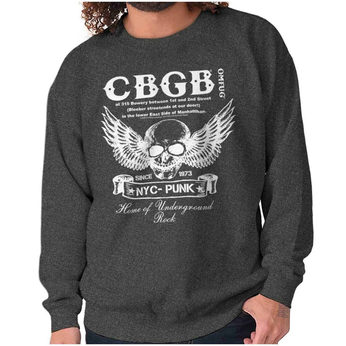 Brisco BrandsCBGB New York City Concert Poster Punk Sweatshirt for Men or Women