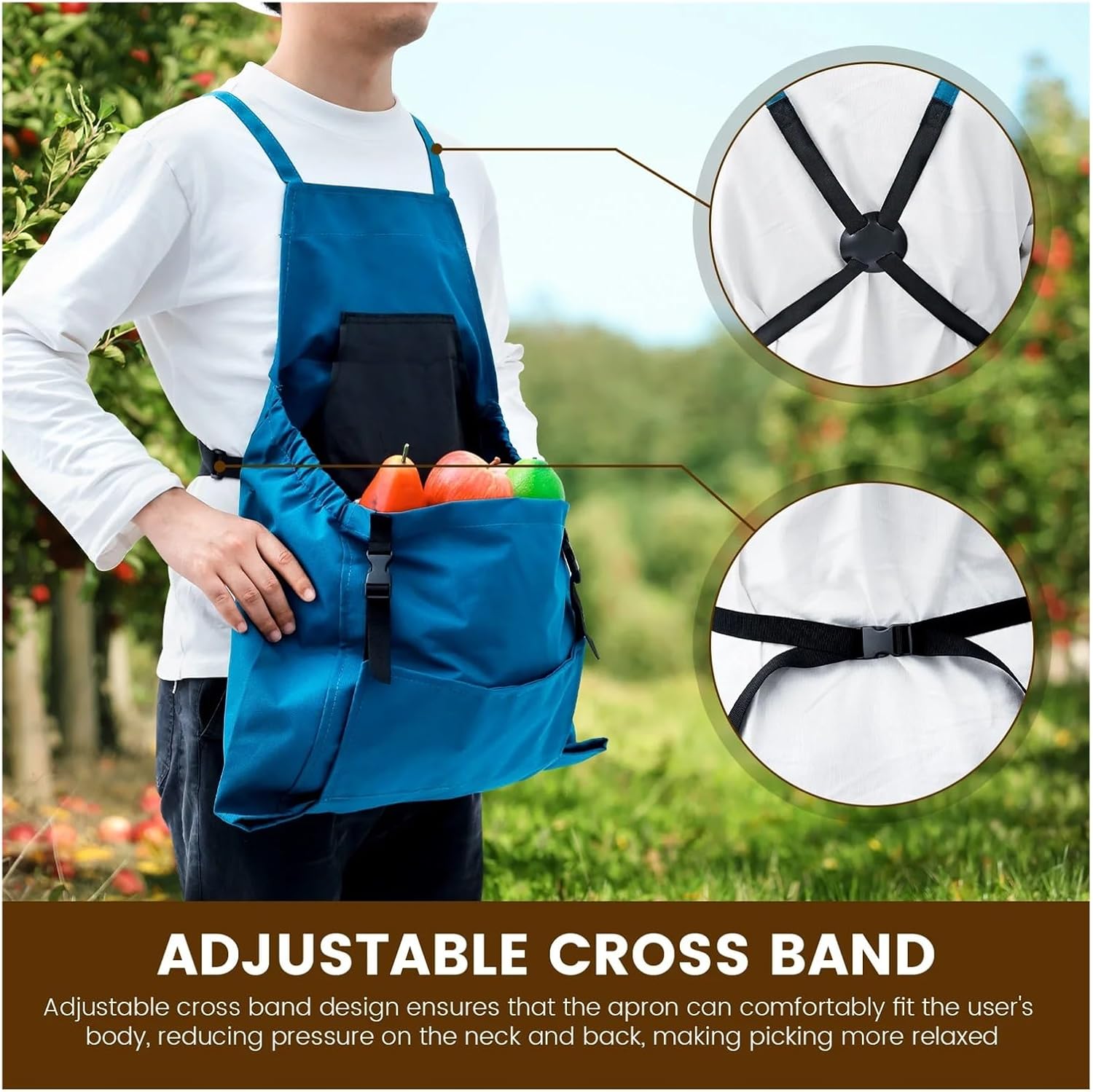 Gardening Apron Gardening Apron Large Capacity Storage Picking with Fast Release