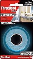 Fita Dupla Face Cozinha Banheiro ThreeBond |Tamanho 12mm x 1,5M | Suporta 200g em 15cm | Ambiente Úmido e Gorduroso