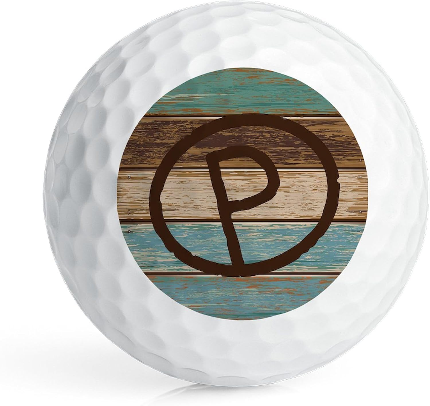 CafePress Branding Iron Letter P Wood Novelty Golf Balls (Pk of 12)