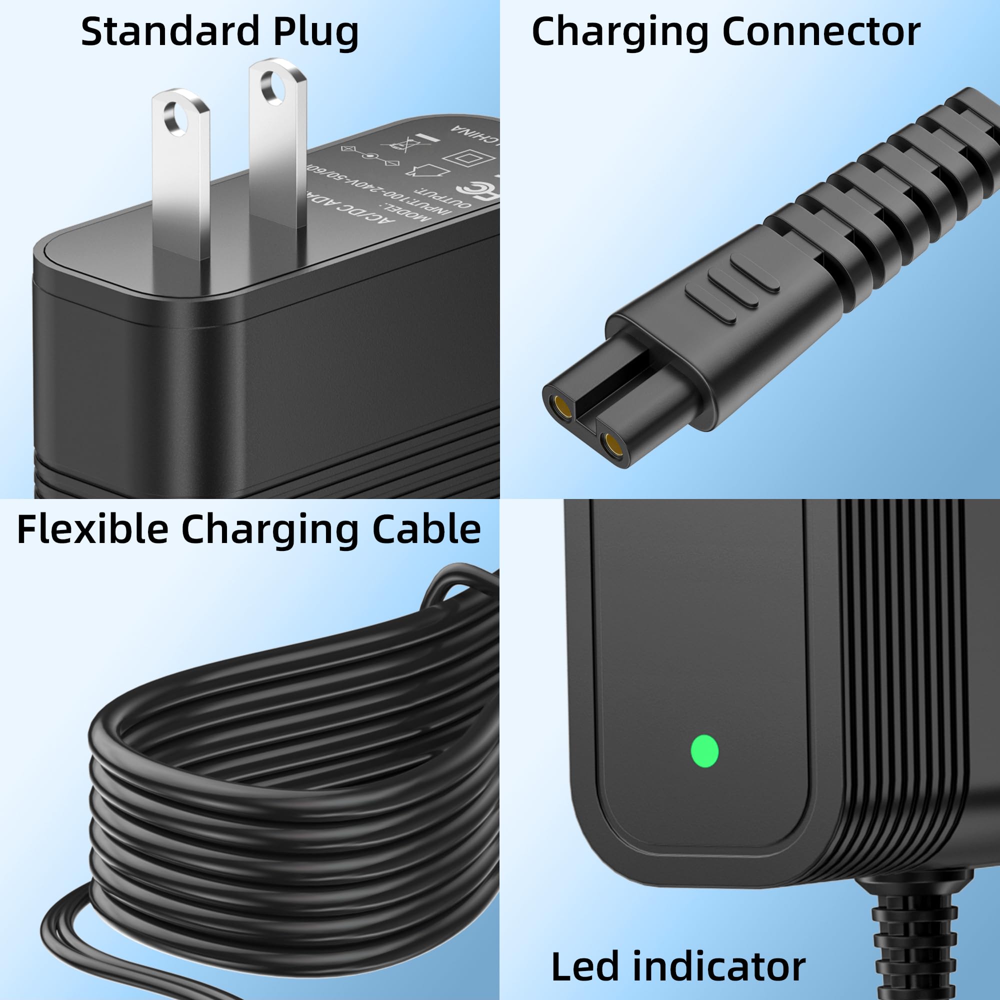 Amazon.com: Charger for Khelfer Electric Spin Scrubber Power Cord