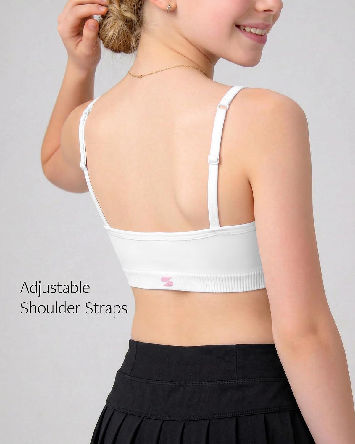 Stelle Girls Padded Training Bras Seamless Sports Bras 6-15Y